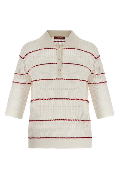 MAX MARA STUDIO L mstgallo polo shirt in silk and wool blend