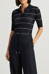 mstgallo polo shirt in wool and silk yarn worked in flat ribbed