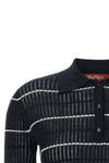 mstgallo polo shirt in wool and silk yarn worked in flat ribbed