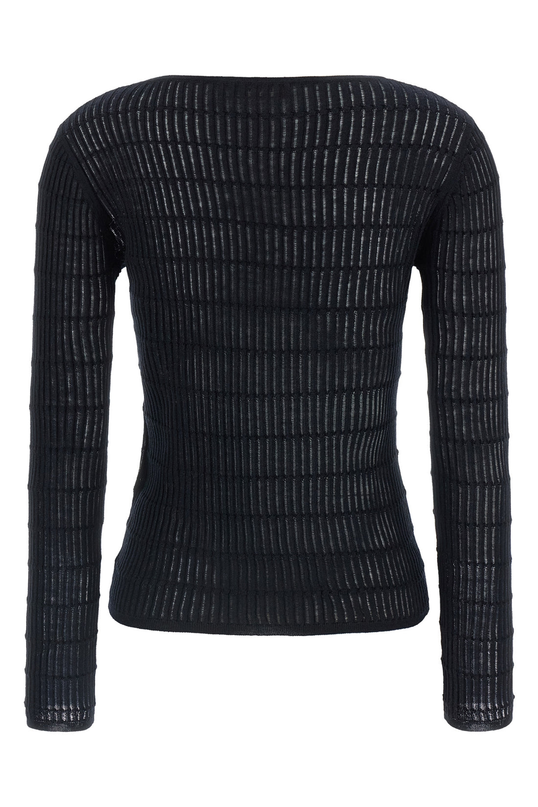 MAX MARA STUDIO L mstpedone flat ribbed wool and silk yarn sweater