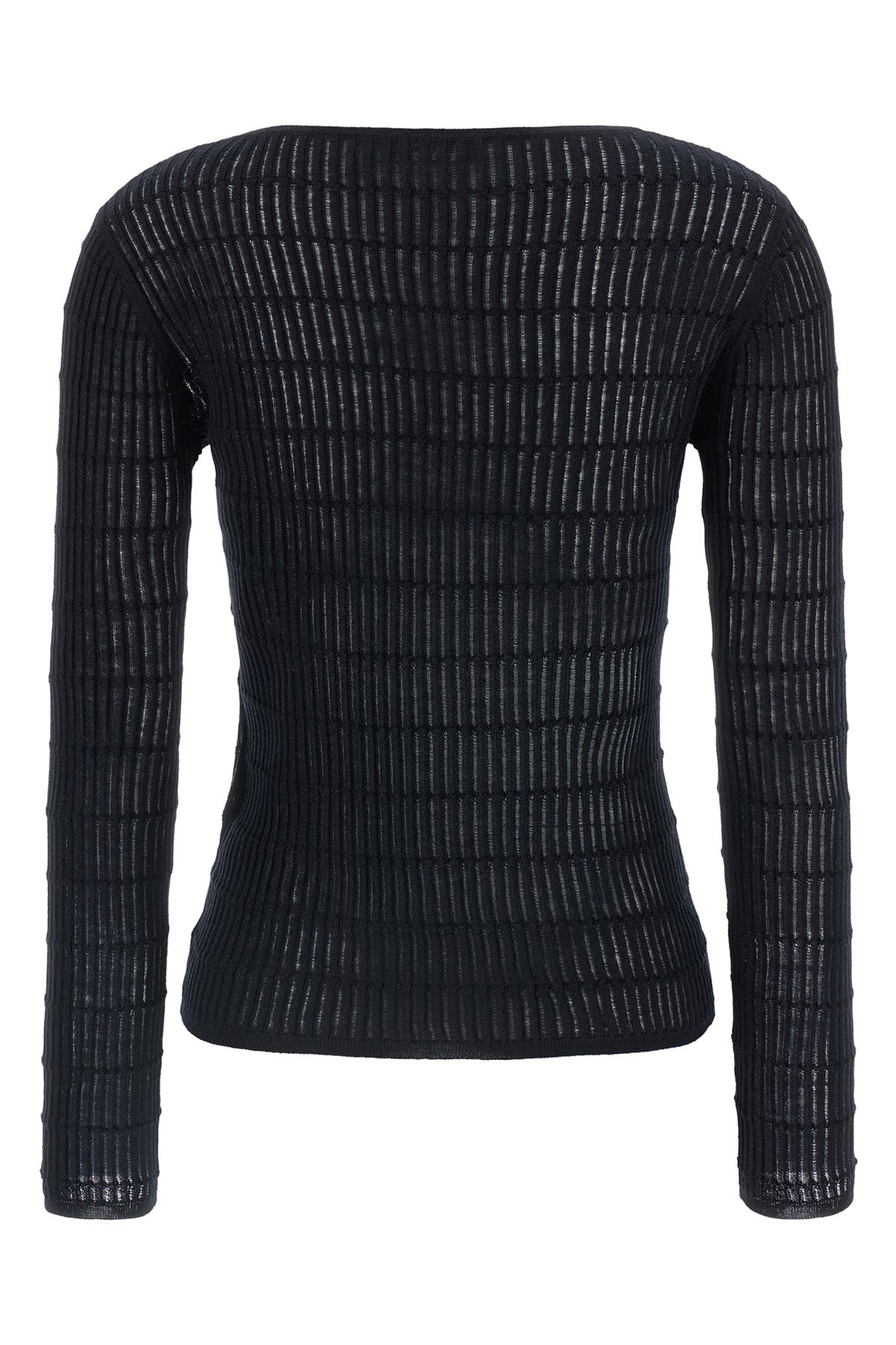 mstpedone flat ribbed wool and silk yarn sweater