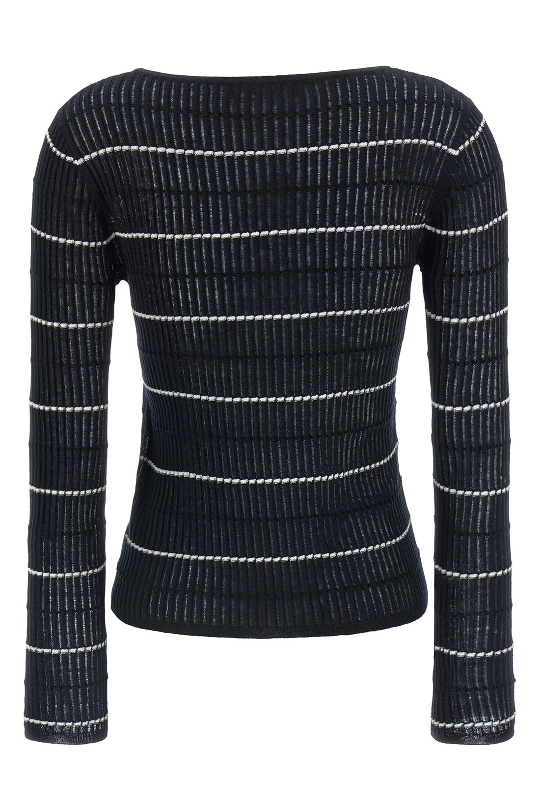 MAX MARA STUDIO L mstpedone flat ribbed wool and silk yarn sweater
