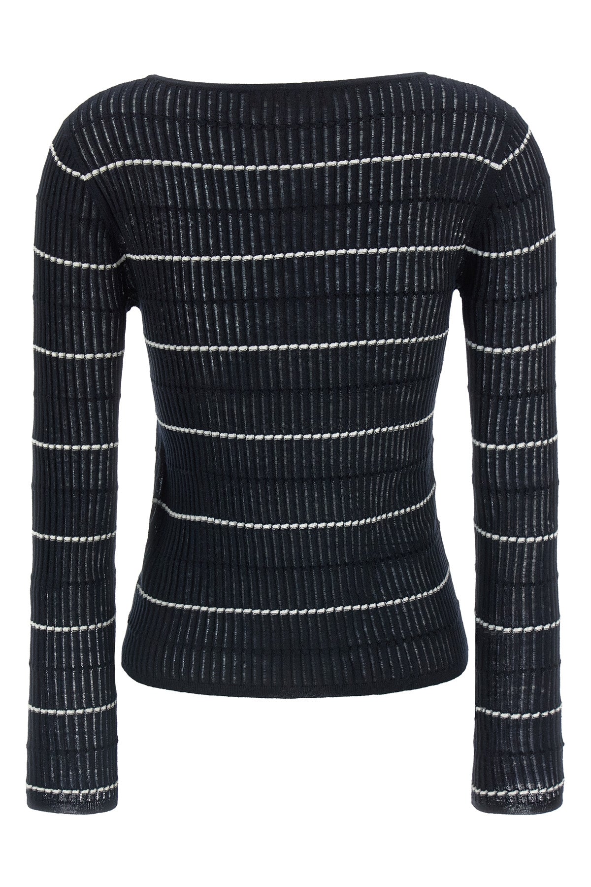 mstpedone flat ribbed wool and silk yarn sweater