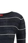 mstpedone flat ribbed wool and silk yarn sweater