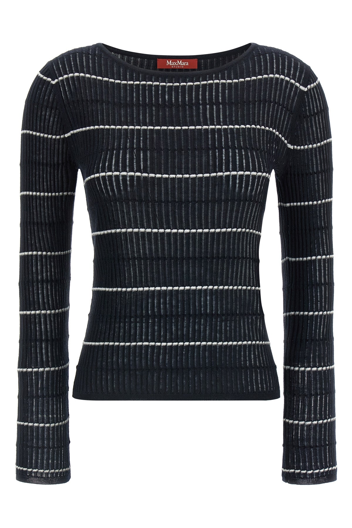 mstpedone flat ribbed wool and silk yarn sweater