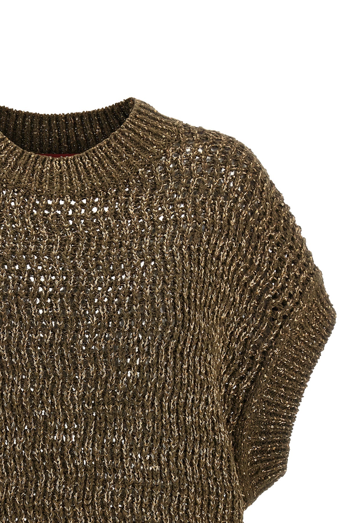 mesh stitch mstarmonia cotton tape sweater