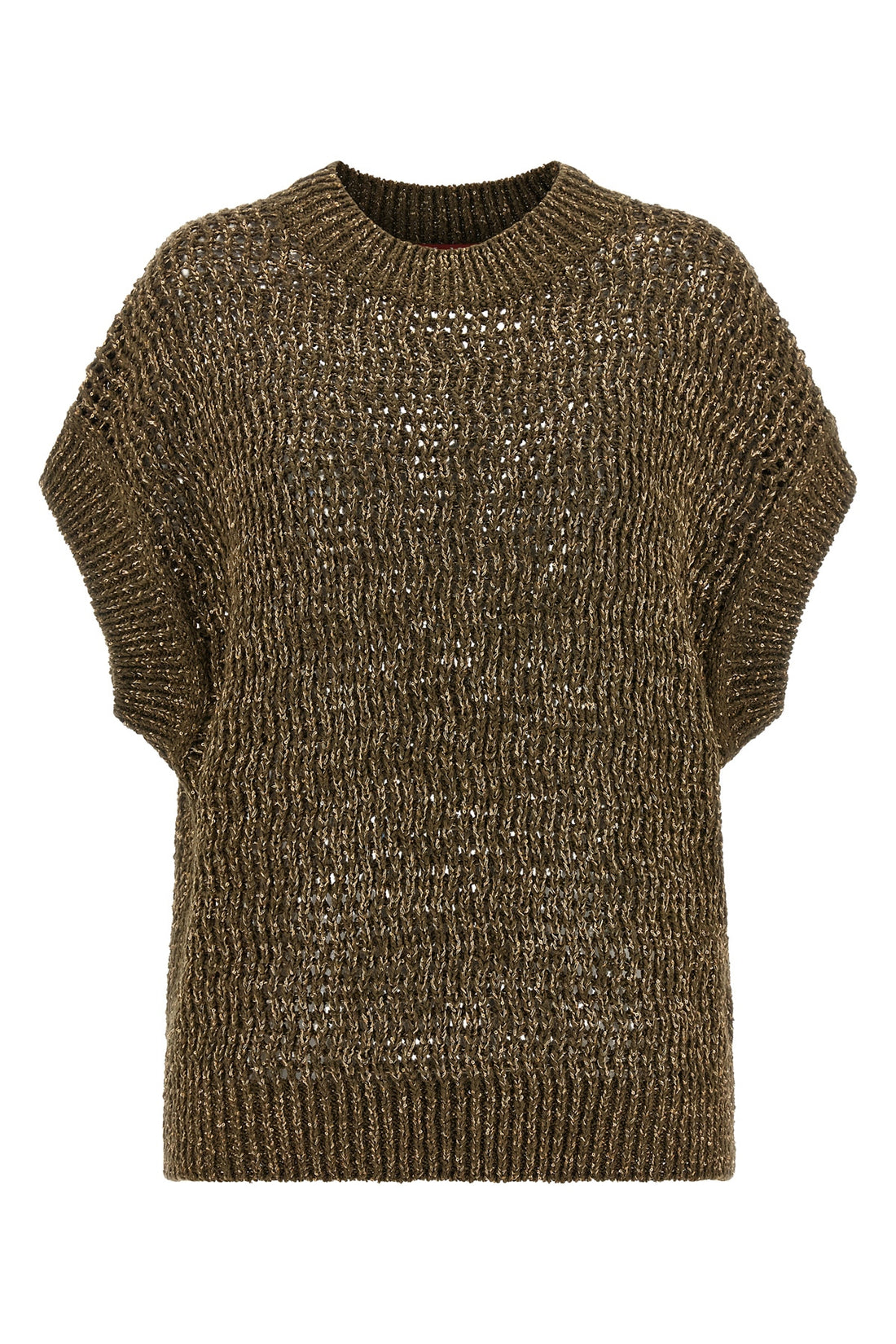 MAX MARA STUDIO L mesh stitch mstarmonia cotton tape sweater