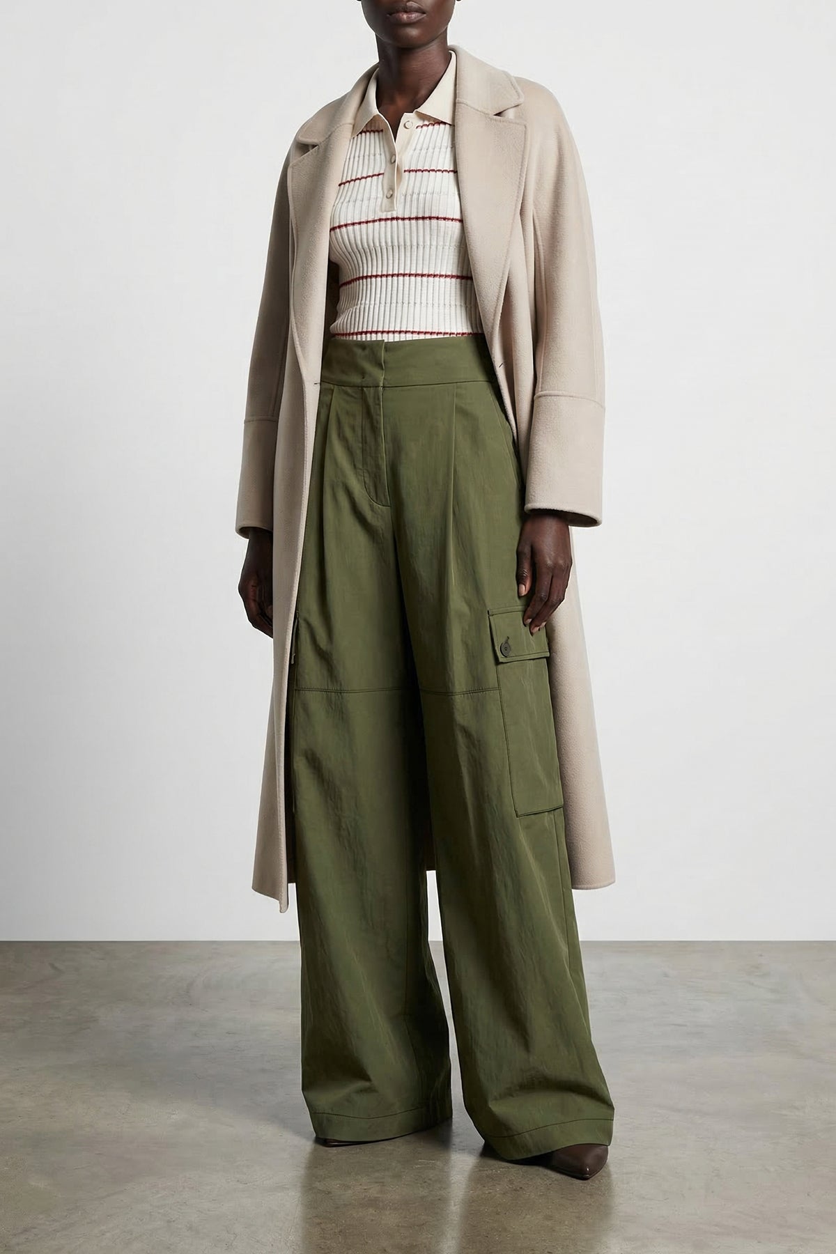long smmelisa coat in double drap of pure wool sewn by hand