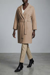 arona coat in double drap of pure wool sewn by hand