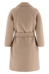 arona coat in double drap of pure wool sewn by hand