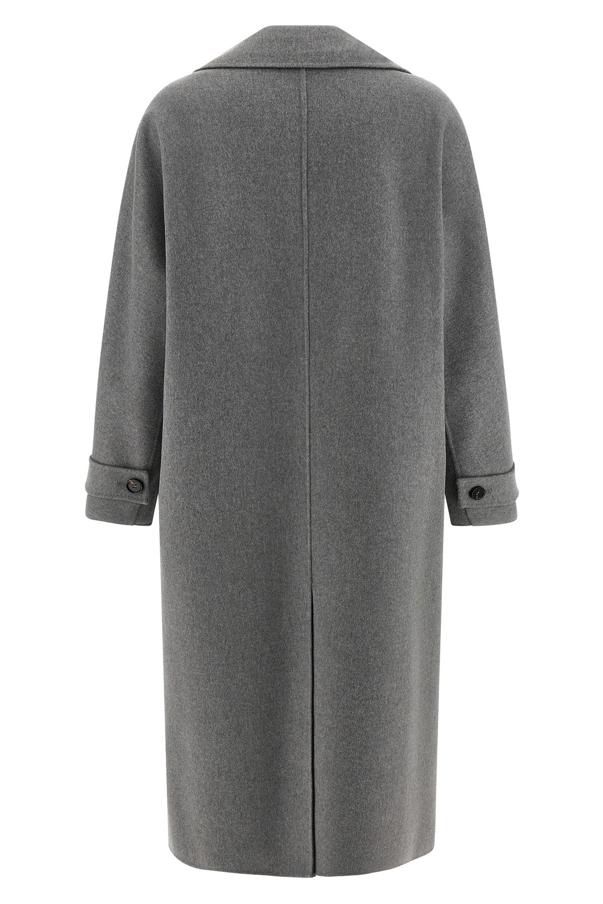 long smmzoe coat in double drap of pure wool sewn by hand