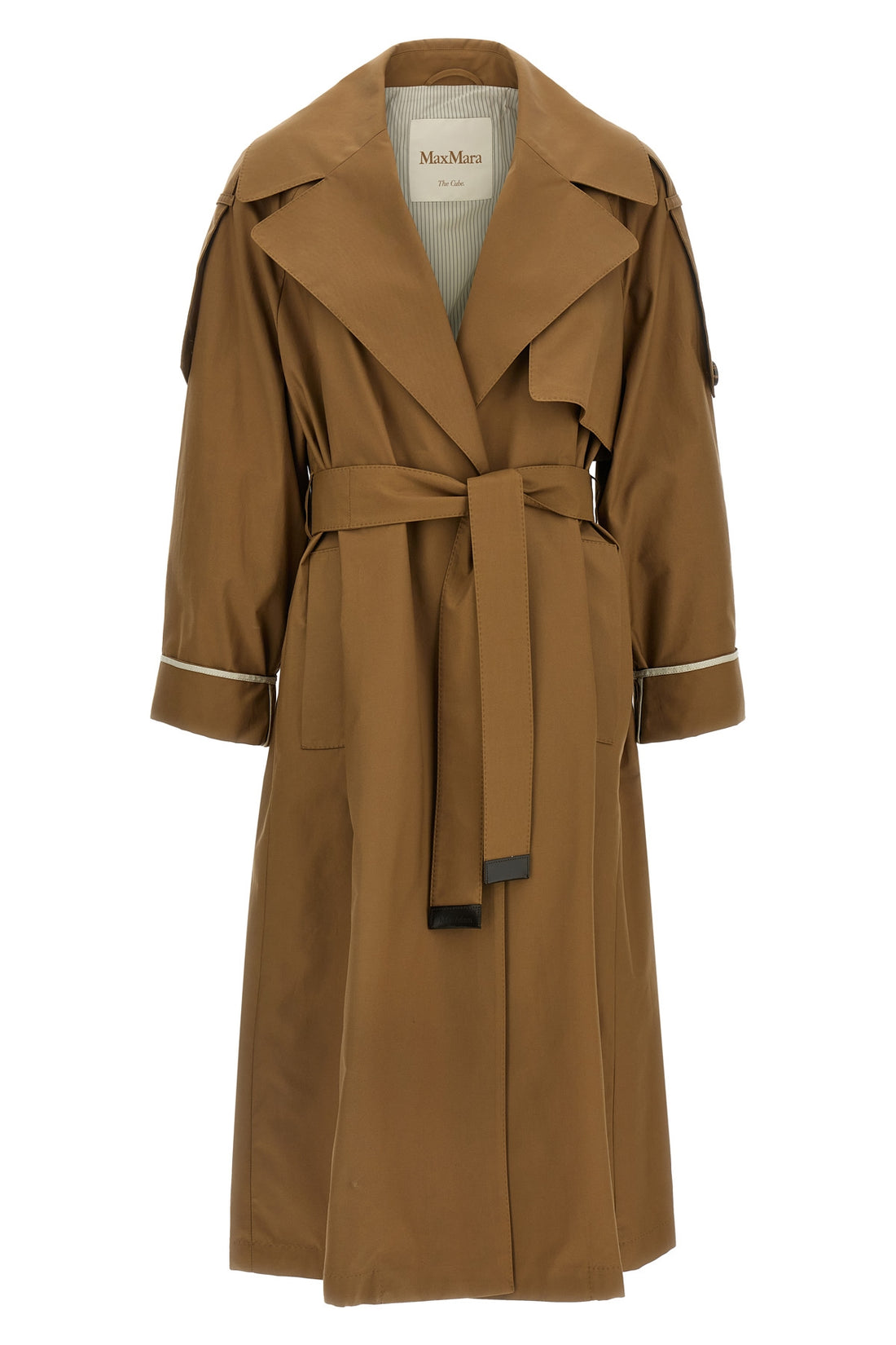 MAX MARA THE CUBE 42 mtcutrench trench coat in waterproof cotton blend twill