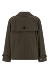 mtctesoro short trench coat in technical waterproof cotton twill