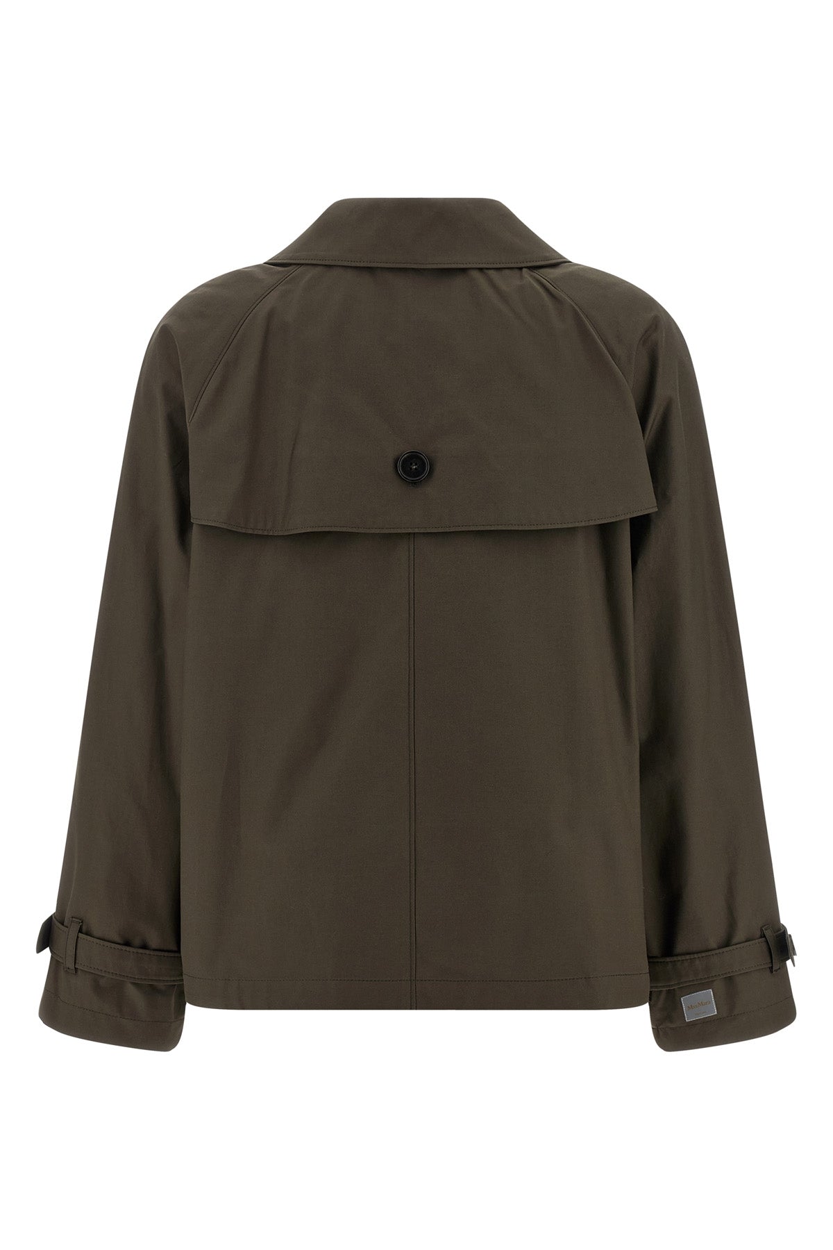 mtctesoro short trench coat in technical waterproof cotton twill