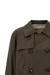 mtctesoro short trench coat in technical waterproof cotton twill