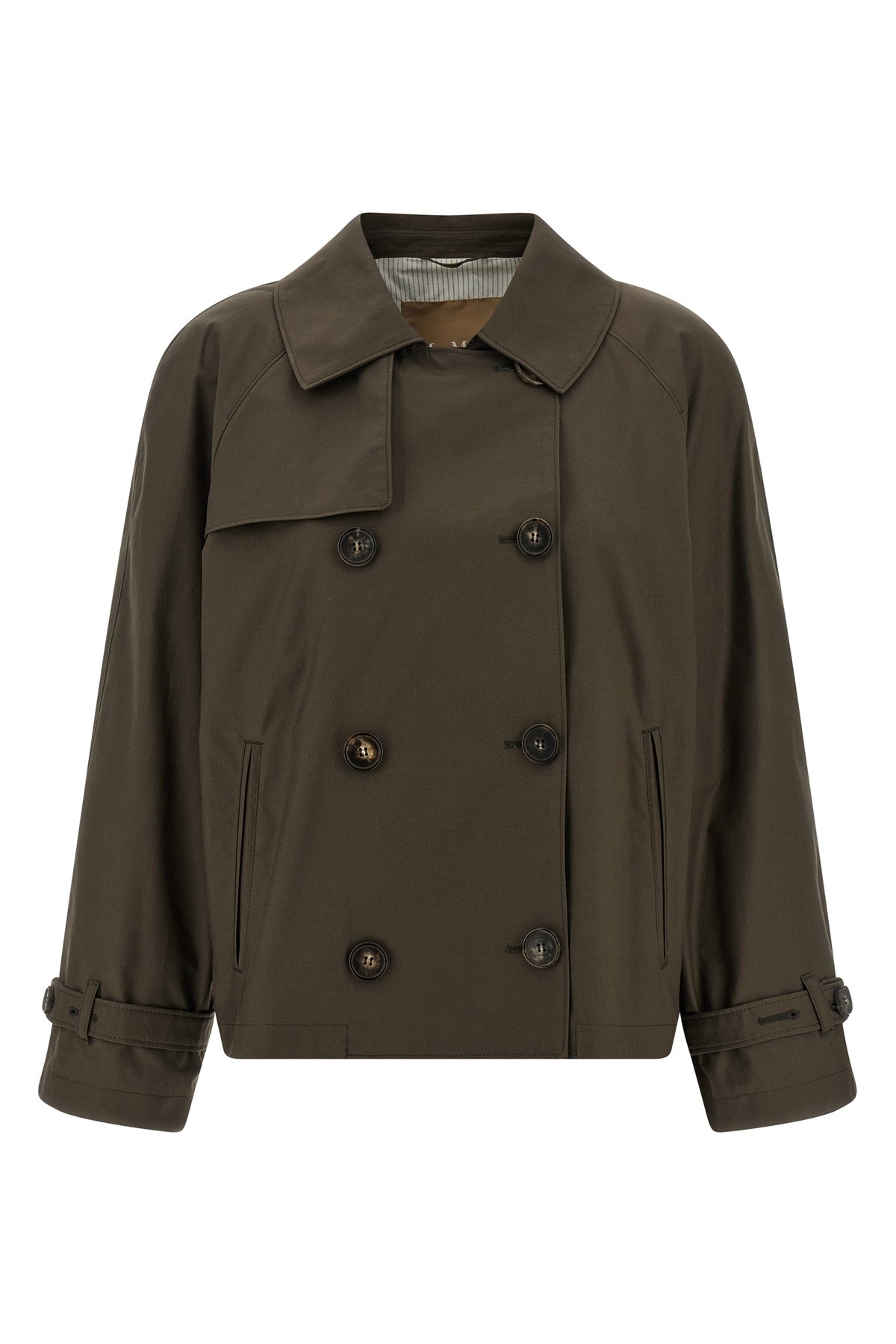 mtctesoro short trench coat in technical waterproof cotton twill