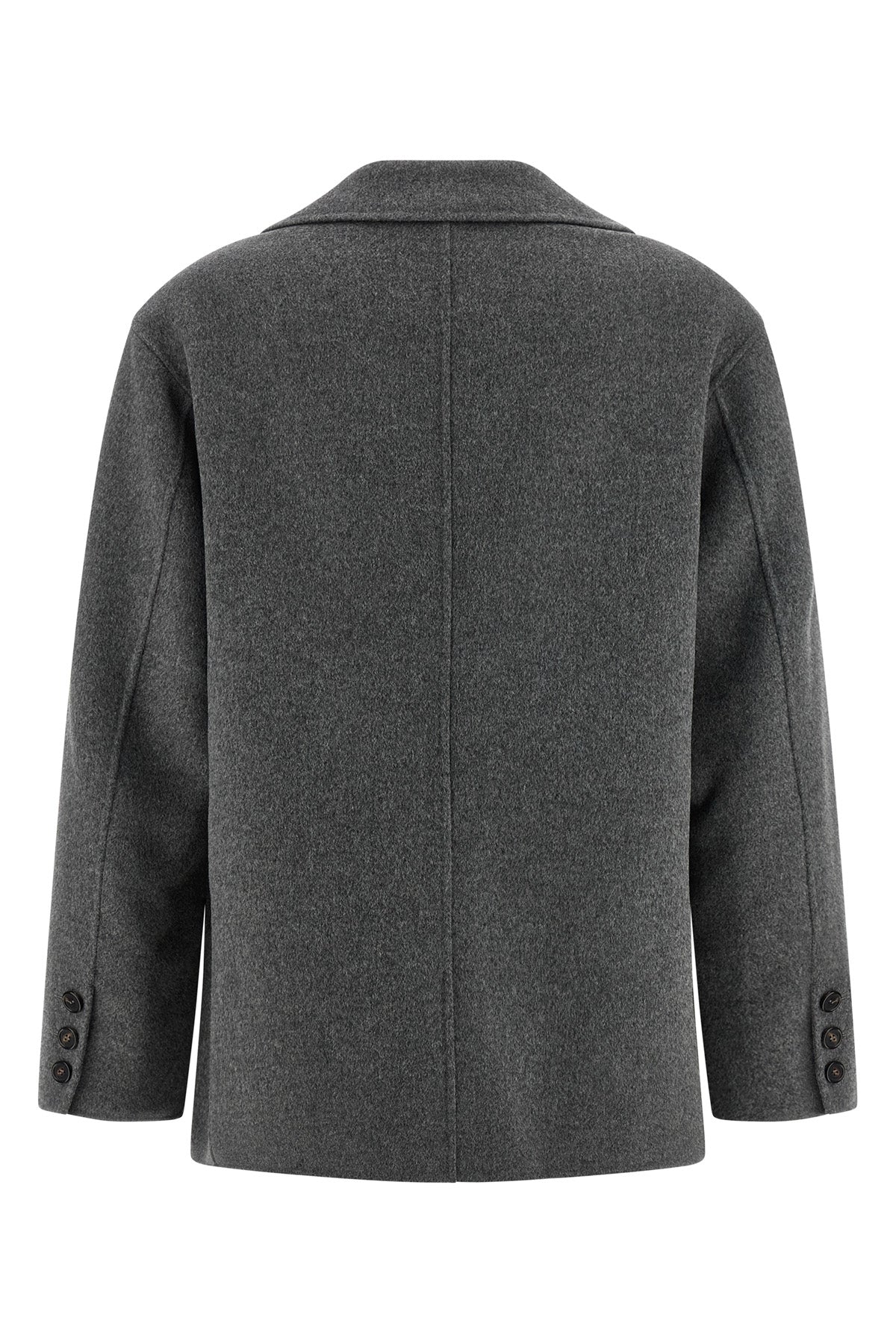 smmelfi single-breasted blazer in pure wool drap