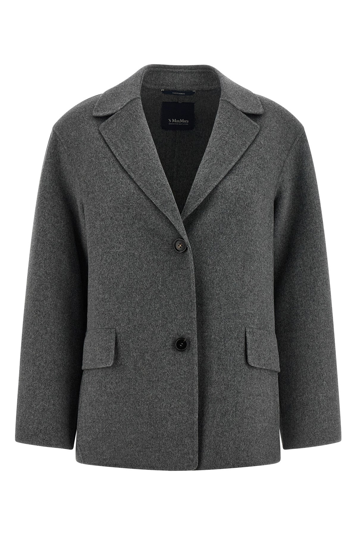 smmelfi single-breasted blazer in pure wool drap