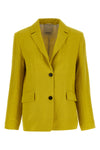 smmalberta single-breasted blazer in pure linen canvas