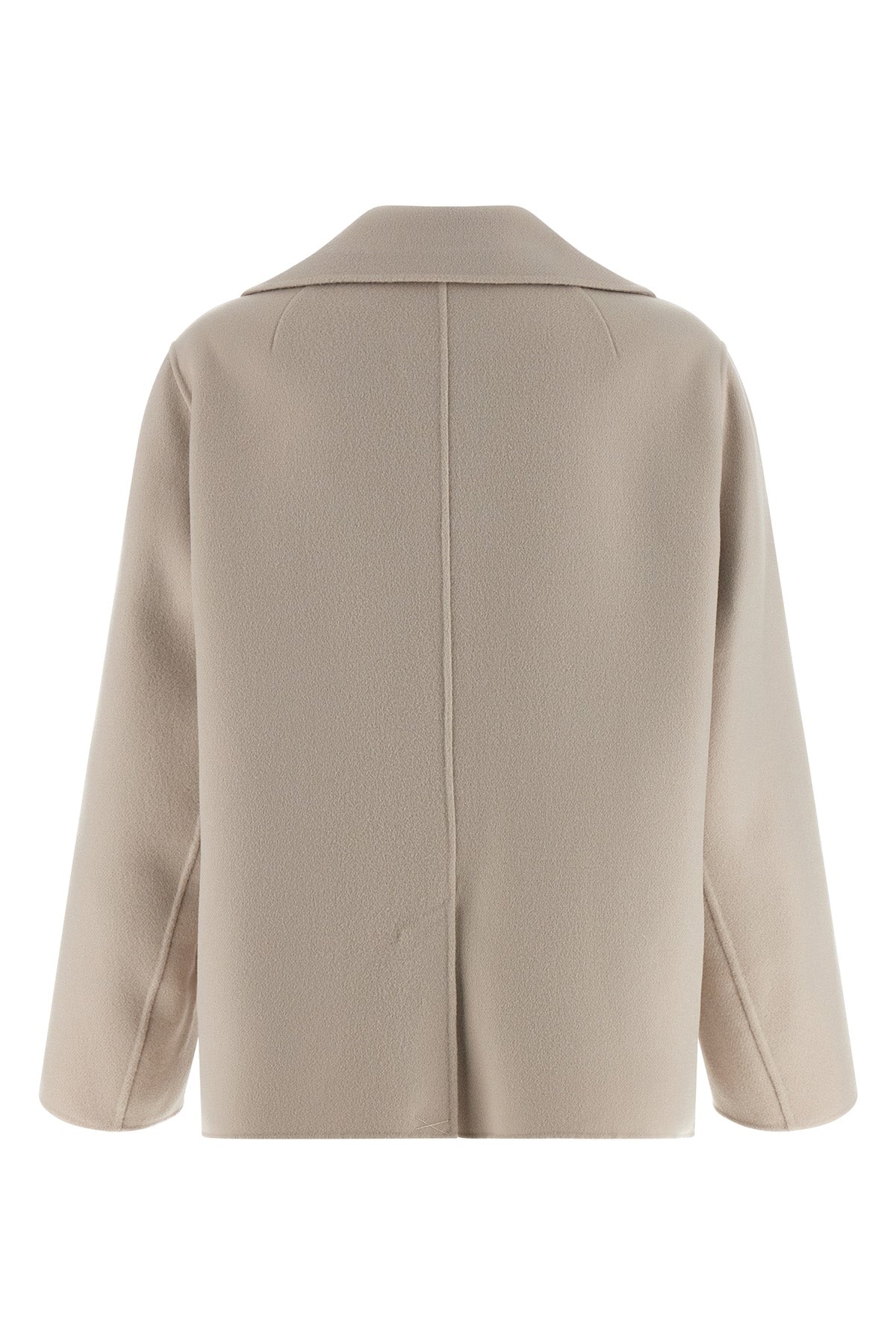 smmmargot double-breasted caban-inspired blazer in double drap of pure wool