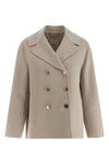 smmmargot double-breasted caban-inspired blazer in double drap of pure wool