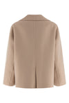 smmmargot double-breasted caban-inspired blazer in double drap of pure wool