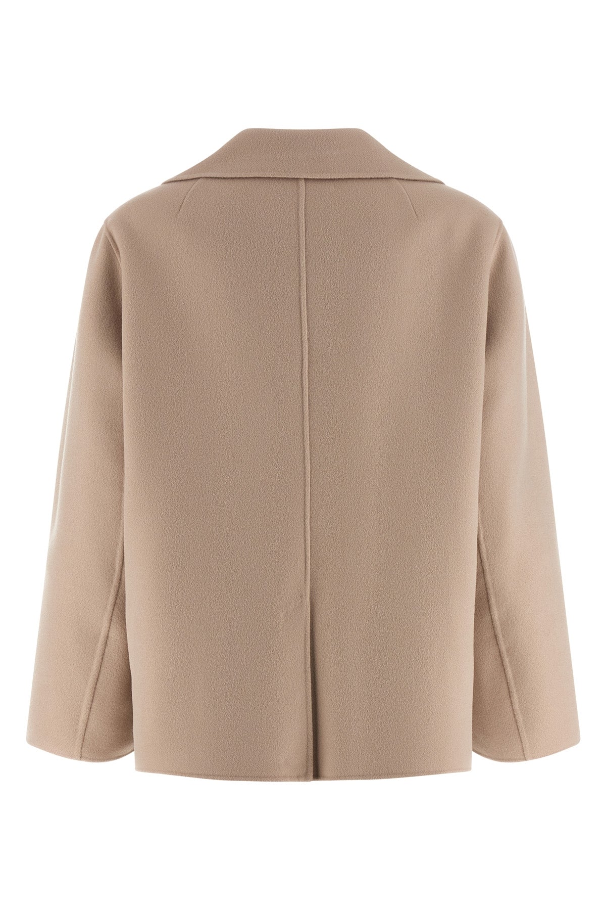 smmmargot double-breasted caban-inspired blazer in double drap of pure wool