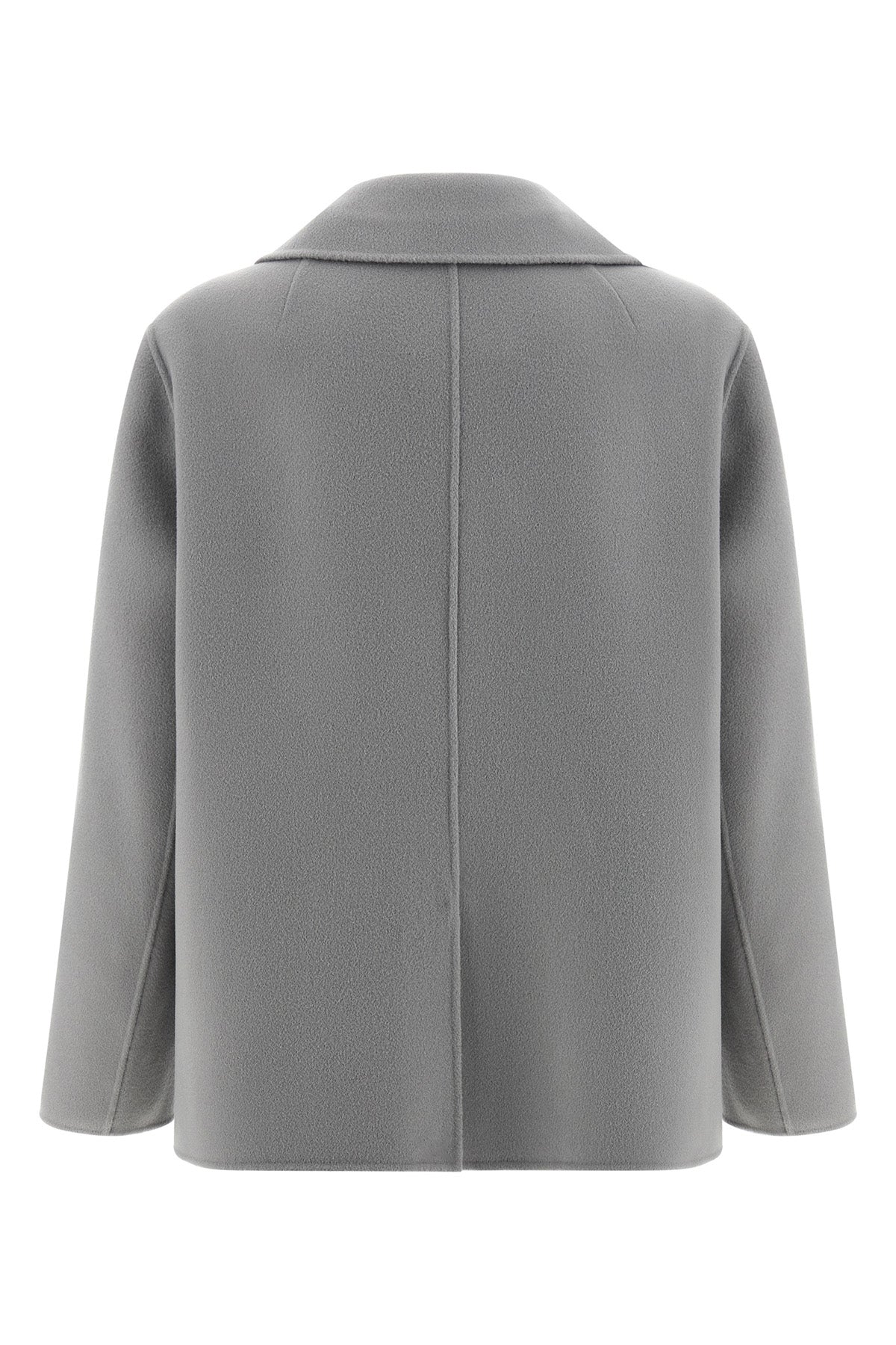 smmmargot double-breasted caban-inspired blazer in double drap of pure wool