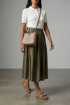 long smmeffetto skirt in silk blend organza