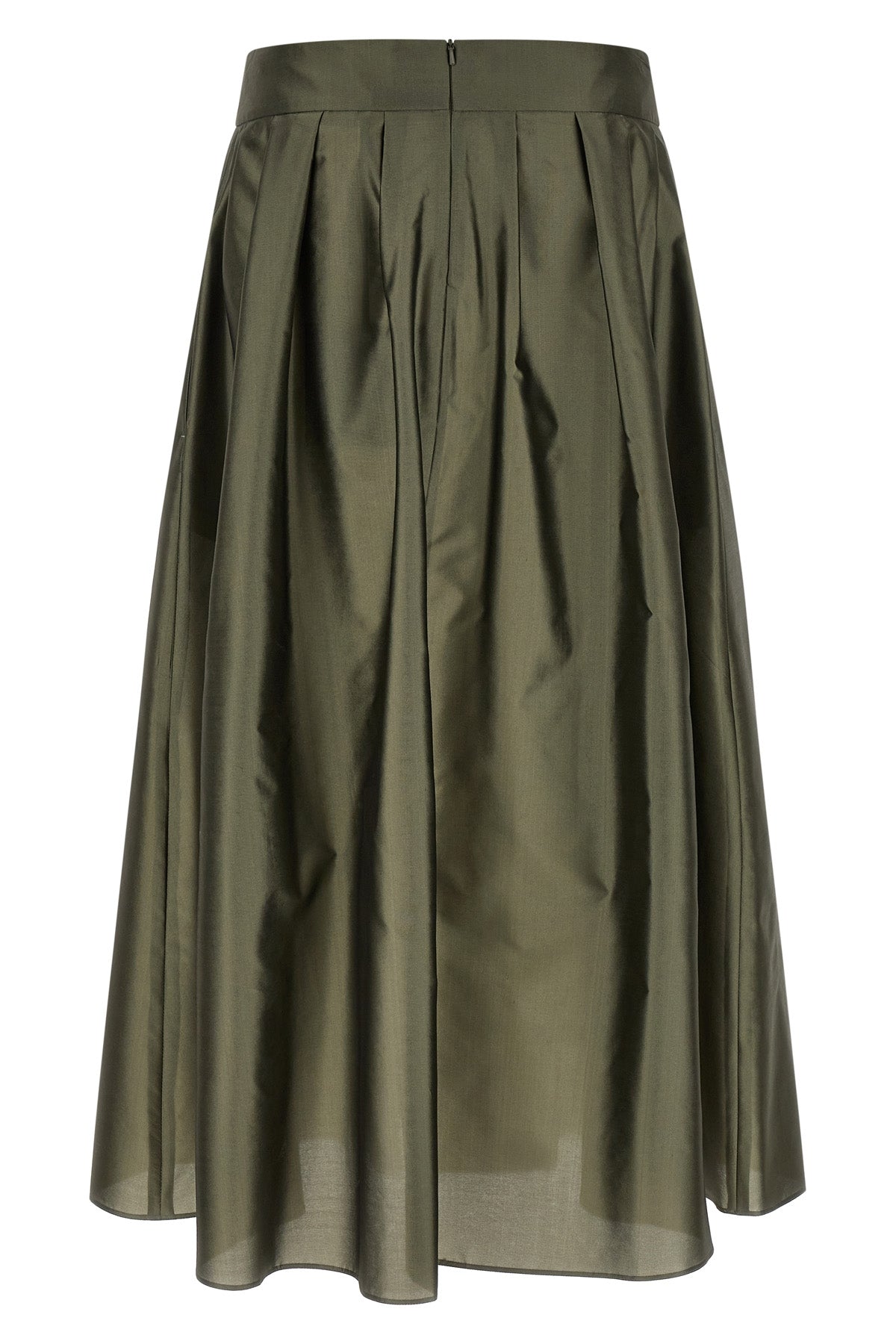 long smmeffetto skirt in silk blend organza