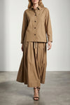 smmpineta long skirt in pure cotton poplin