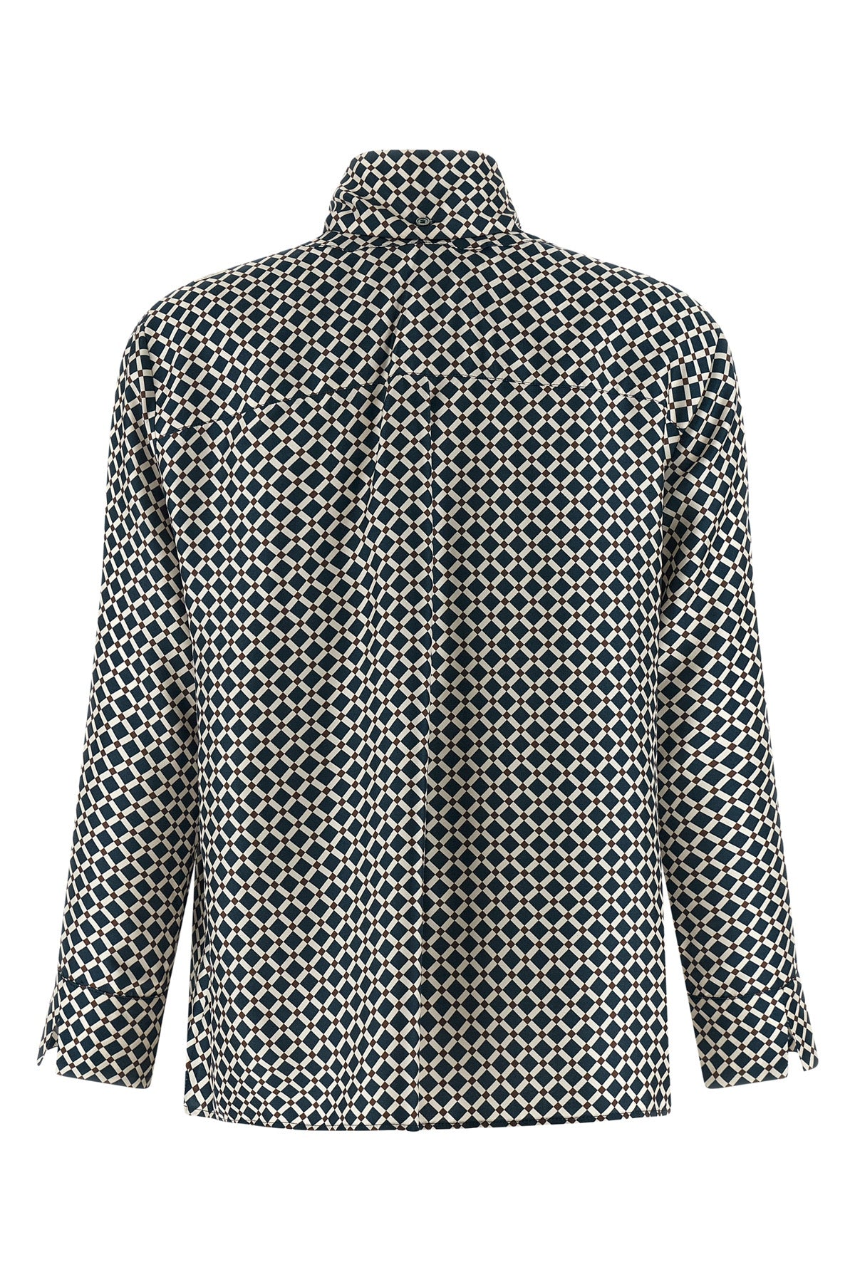 smmvittoria shirt in pure patterned silk twill