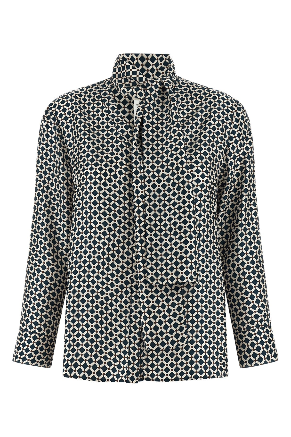 smmvittoria shirt in pure patterned silk twill