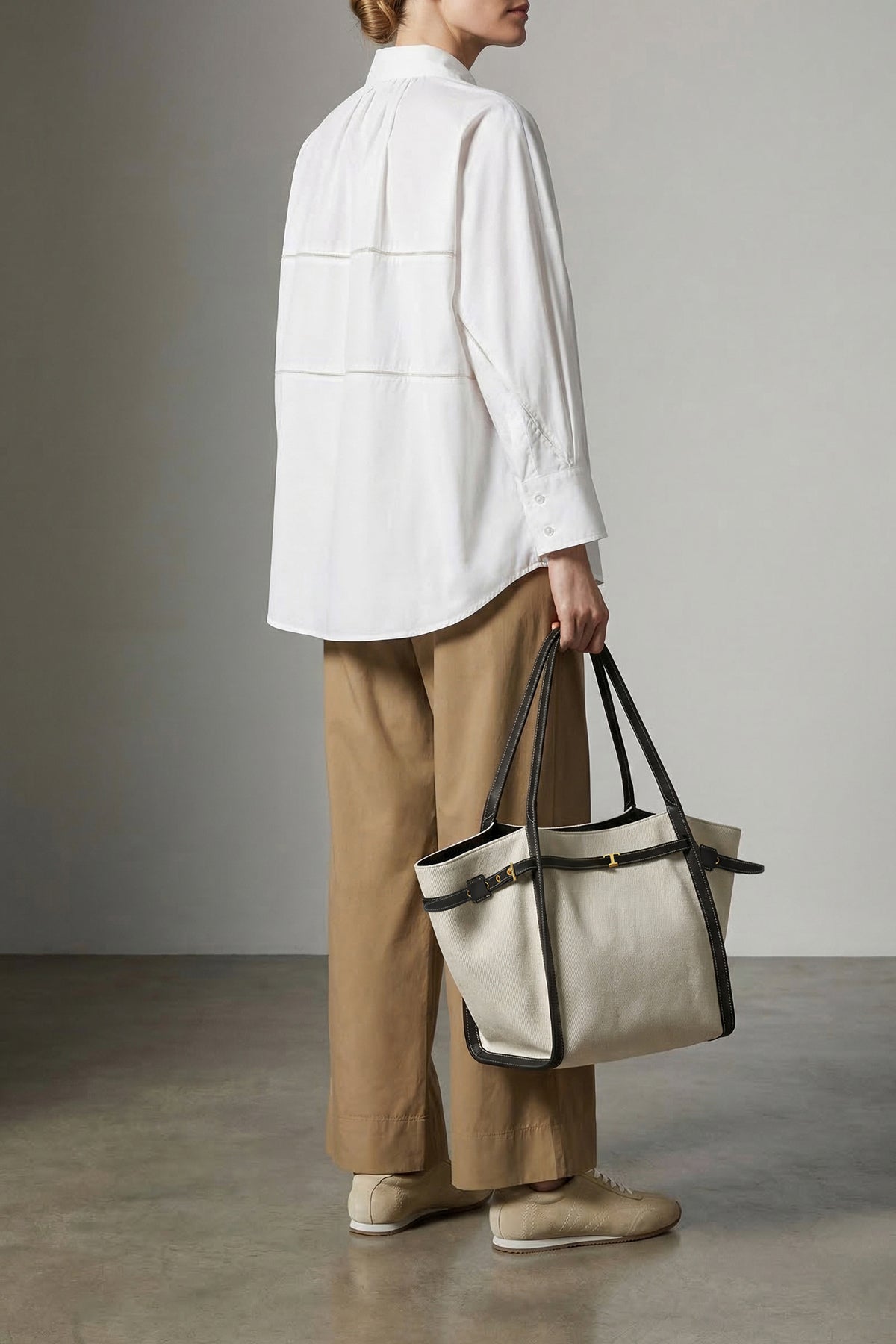smmargento cotton poplin pants