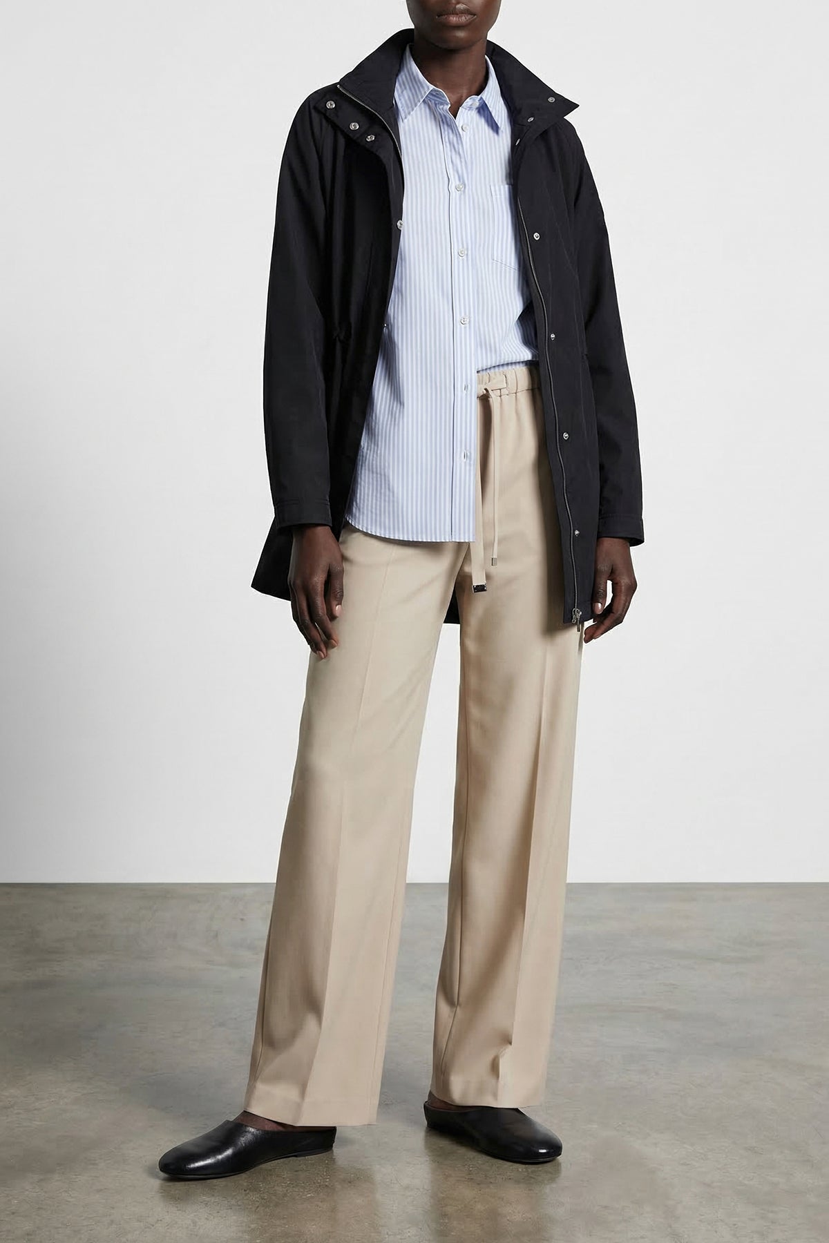 smmargenta pure wool crêpe gabardine joggers