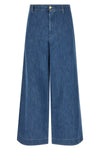 smmastice jeans in garment-treated cotton and linen denim