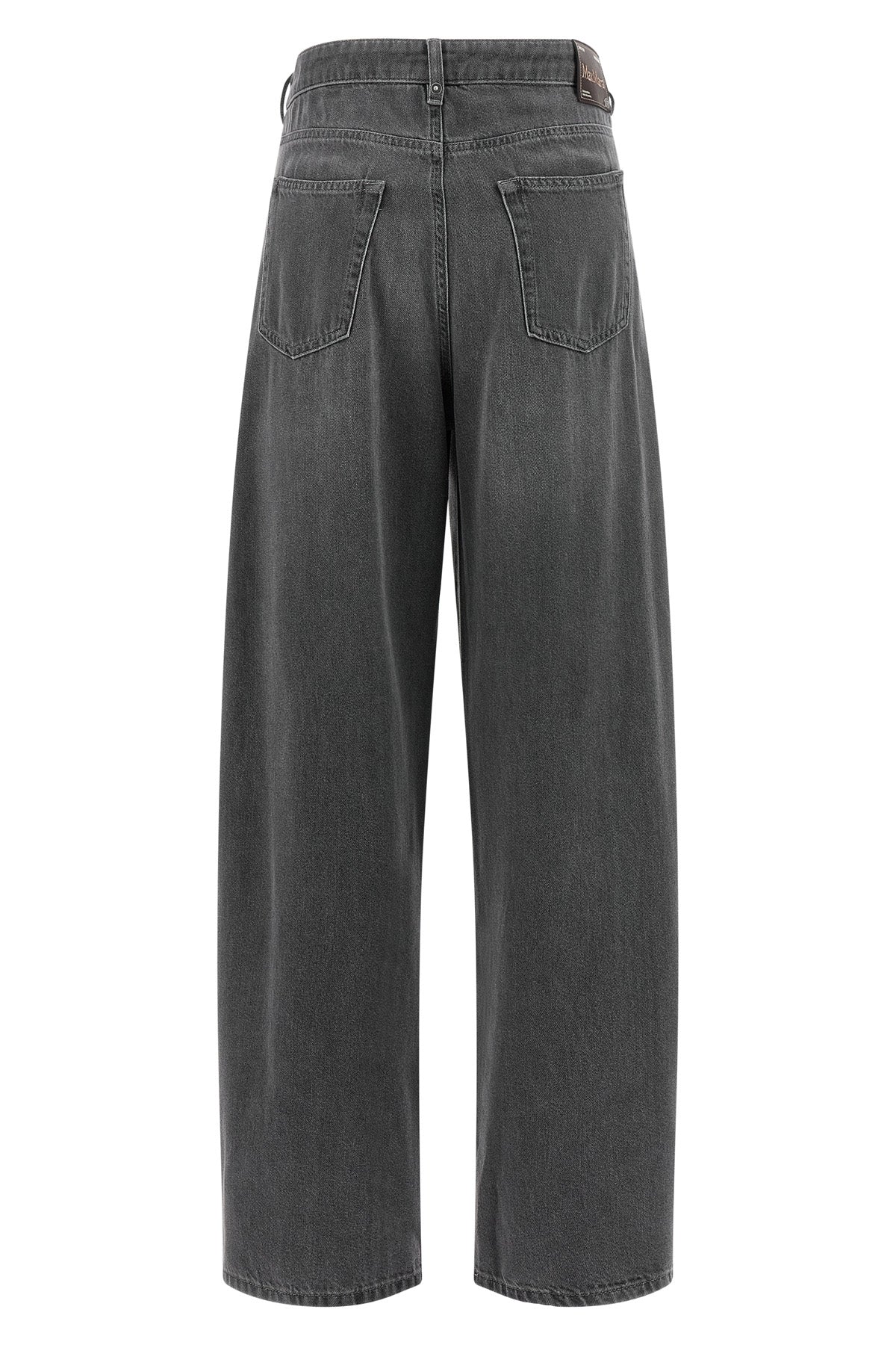 smmallegra cotton denim and garment-treated viscose jeans