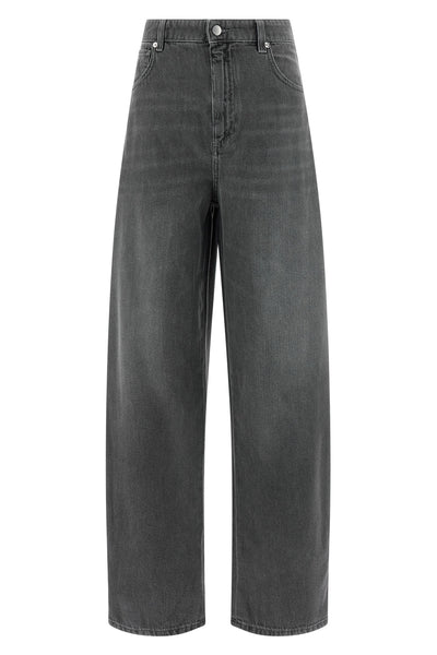 smmallegra cotton denim and garment-treated viscose jeans