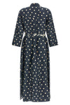 smmleva midi dress in pure silk twill