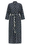 smmleva midi dress in pure silk twill