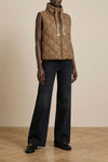 tregic vest in iridescent anti-drip canvas quilted