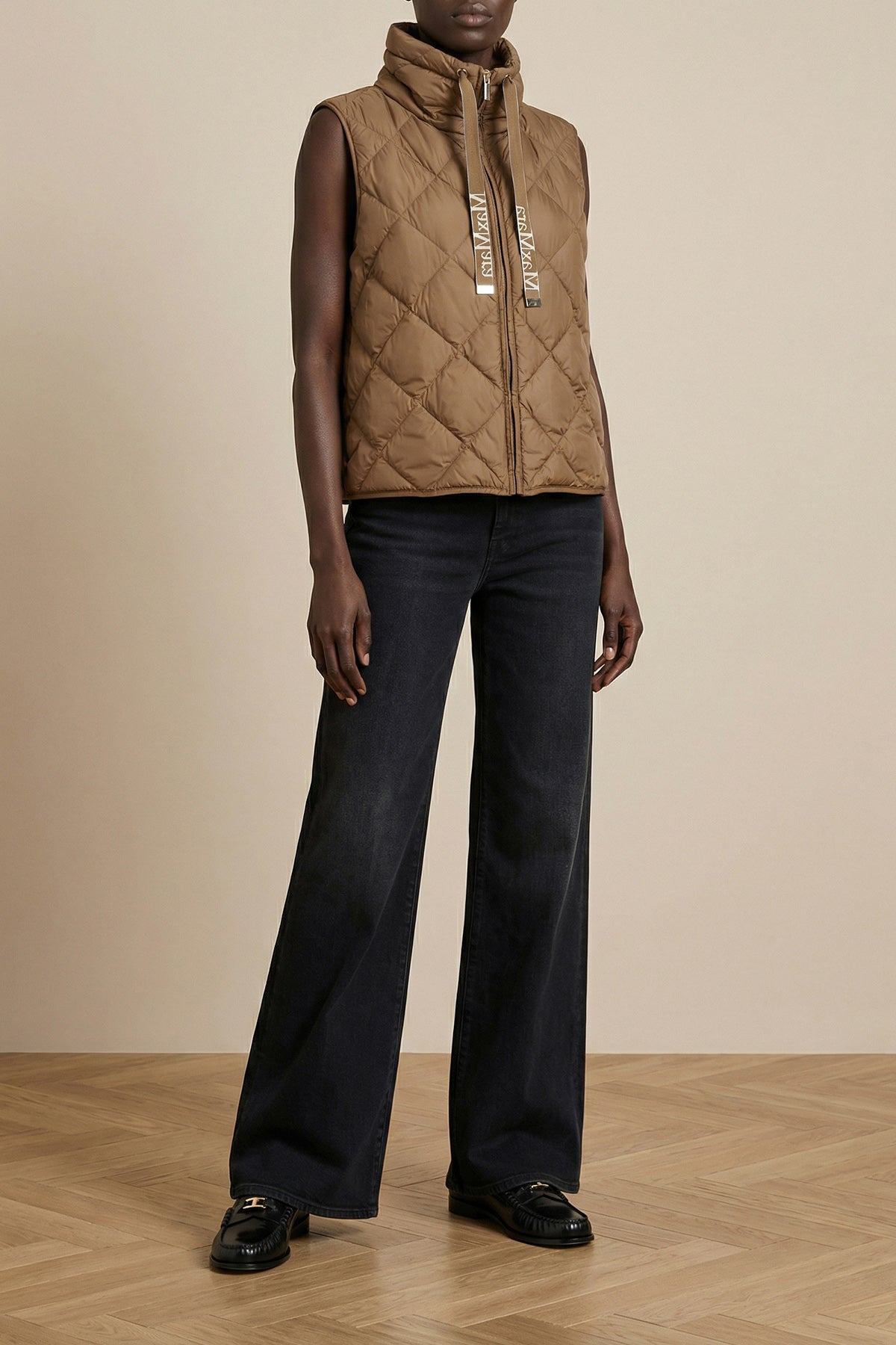 tregic vest in iridescent anti-drip canvas quilted