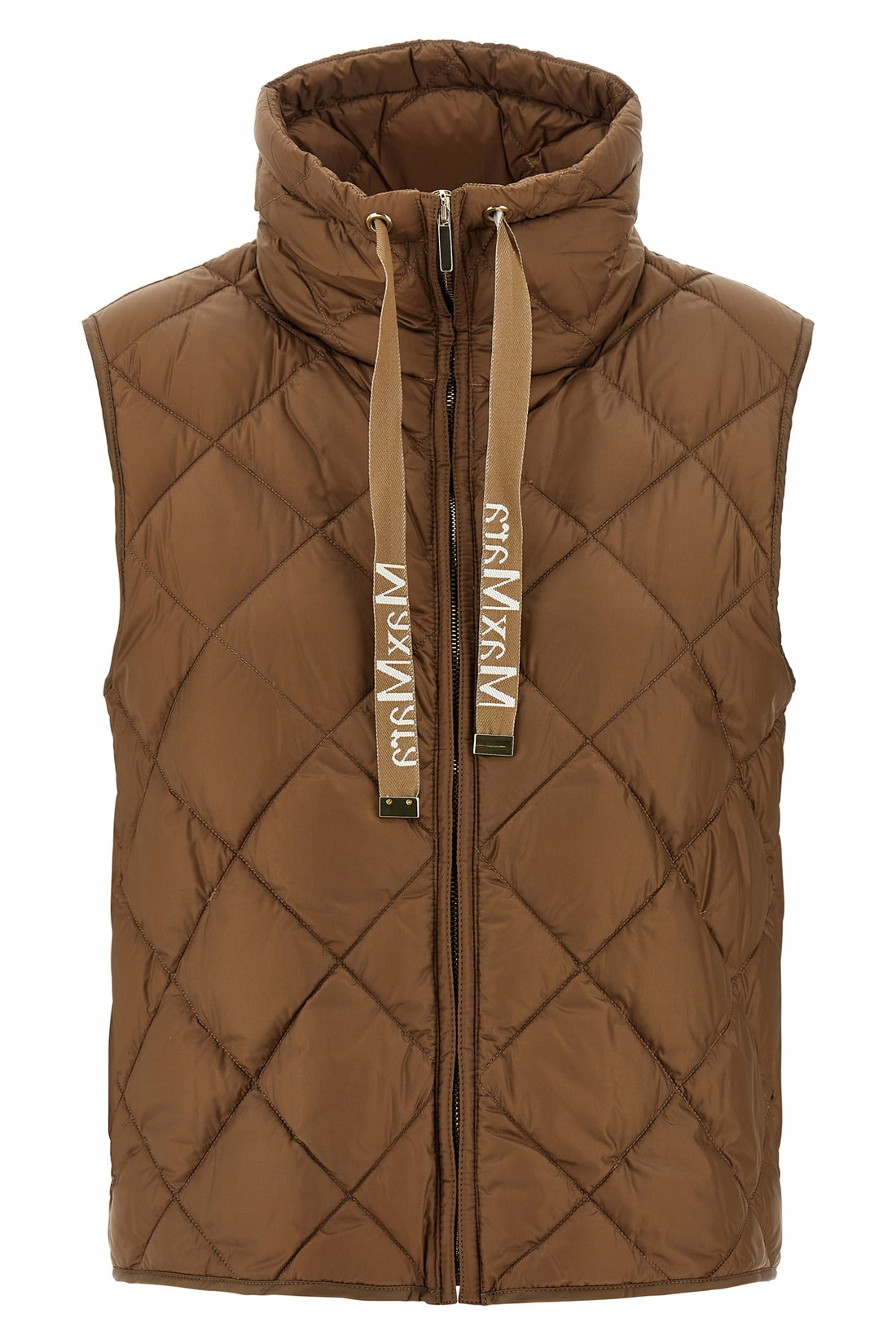 MAX MARA THE CUBE 38 tregic vest in iridescent anti-drip canvas quilted