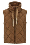 tregic vest in iridescent anti-drip canvas quilted