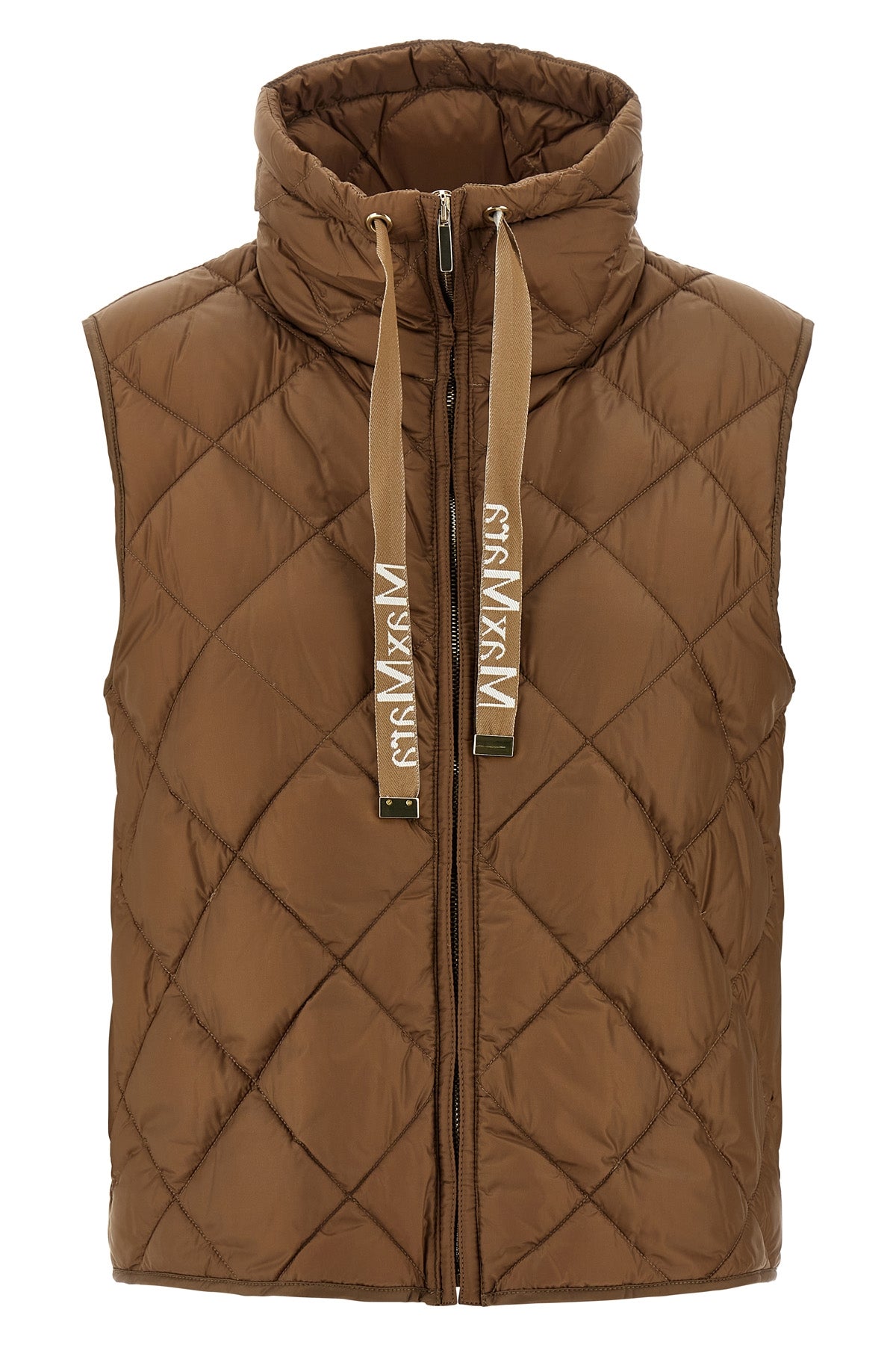 tregic vest in iridescent anti-drip canvas quilted