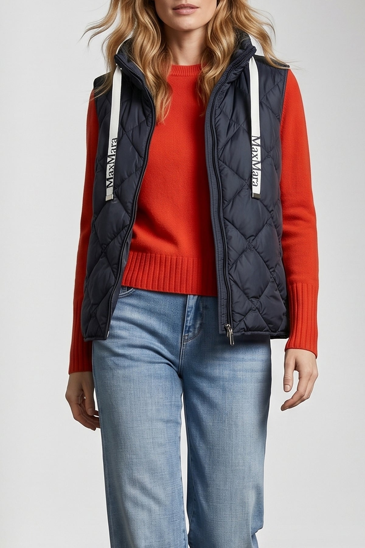 tregic vest in iridescent anti-drip canvas quilted