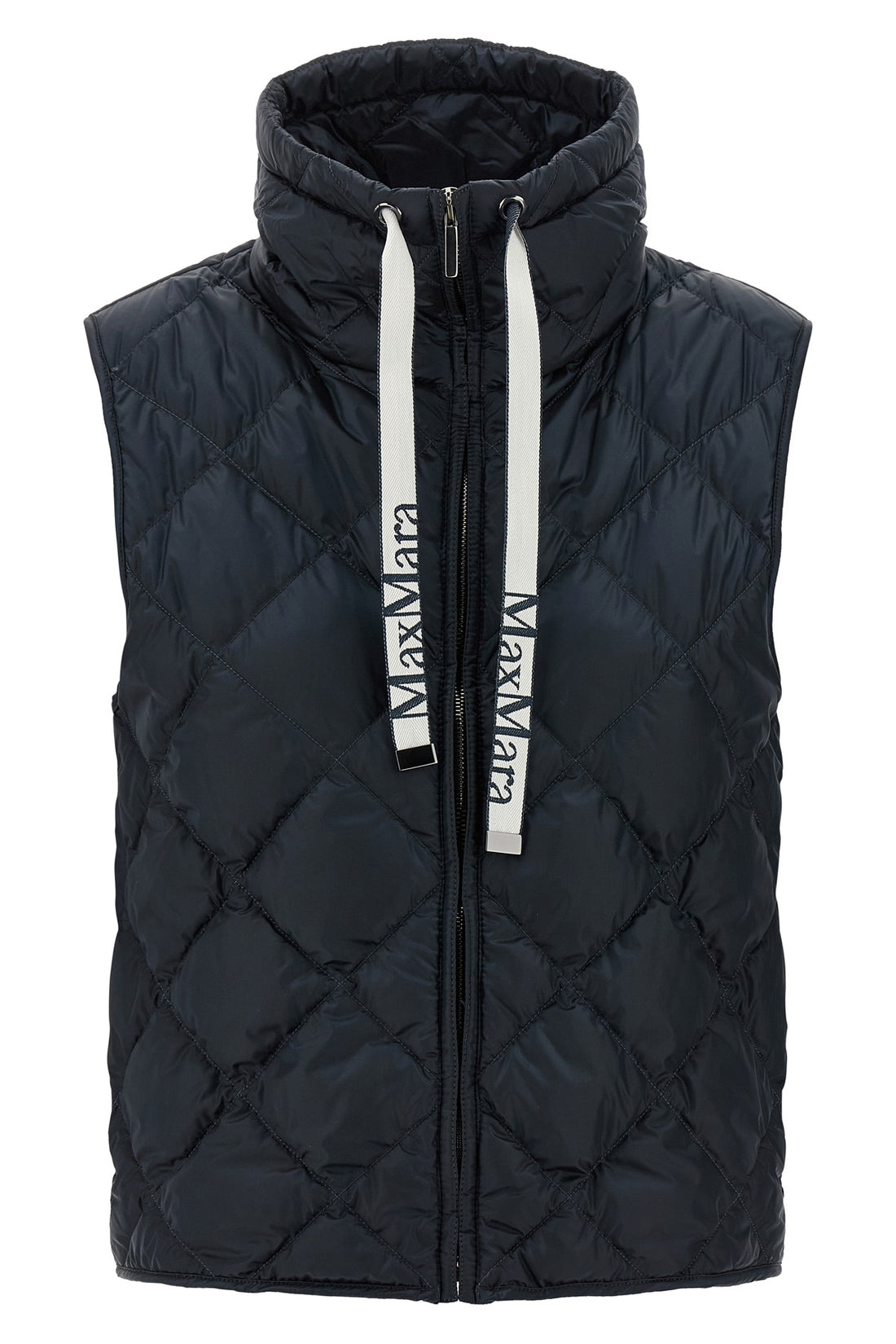 MAX MARA THE CUBE 38 tregic vest in iridescent anti-drip canvas quilted