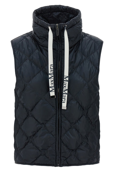 tregic vest in iridescent anti-drip canvas quilted