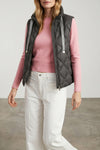 tregic vest in iridescent anti-drip canvas quilted