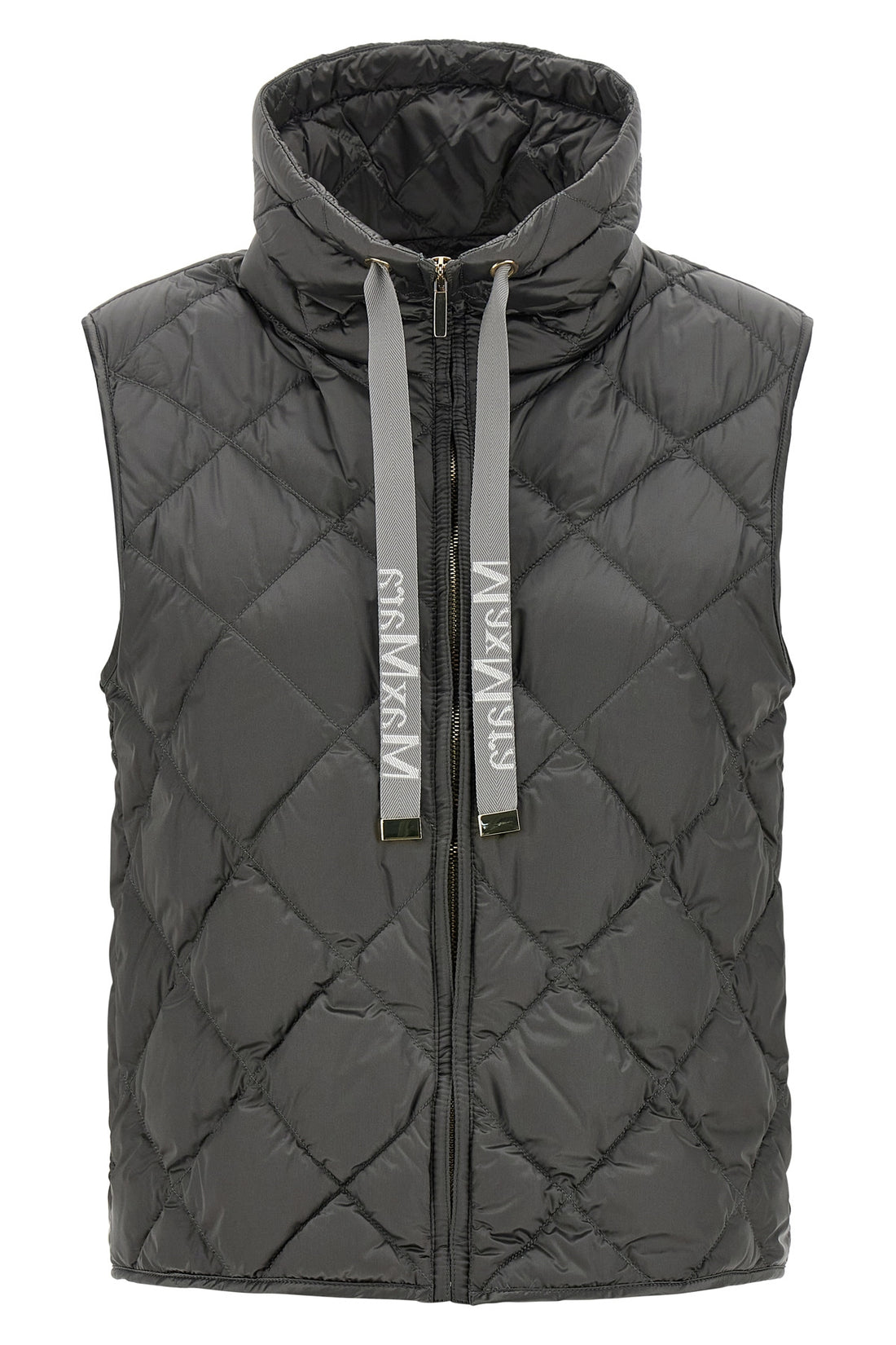 MAX MARA THE CUBE 36 tregic vest in iridescent anti-drip canvas quilted